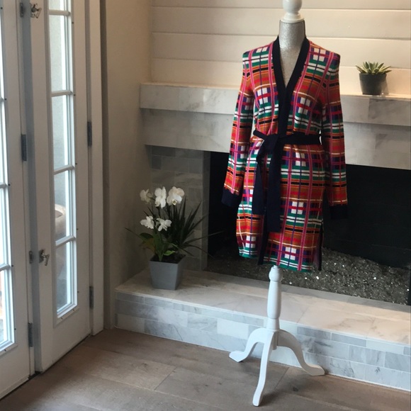 Anthropologie Moth Williston Plaid Cardigan XS VERY GOOD USED CONDITION. - Picture 3 of 12